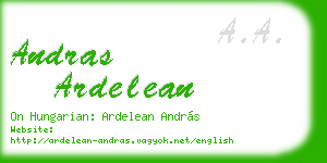 andras ardelean business card